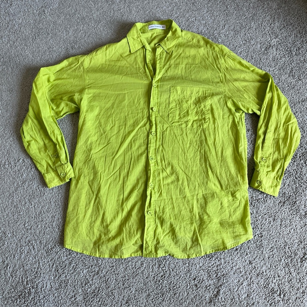 Faithfull The Brand Long Sleeve Button Down Oversized Shirt Size 4